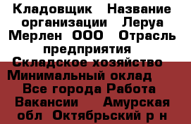 Кладовщик › Название организации ­ Леруа Мерлен, ООО › Отрасль предприятия ­ Складское хозяйство › Минимальный оклад ­ 1 - Все города Работа » Вакансии   . Амурская обл.,Октябрьский р-н